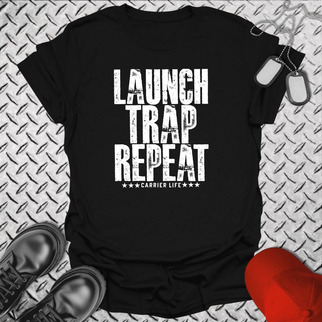 NavyHumor Everyday Tee Black / S Launch Trap Repeat