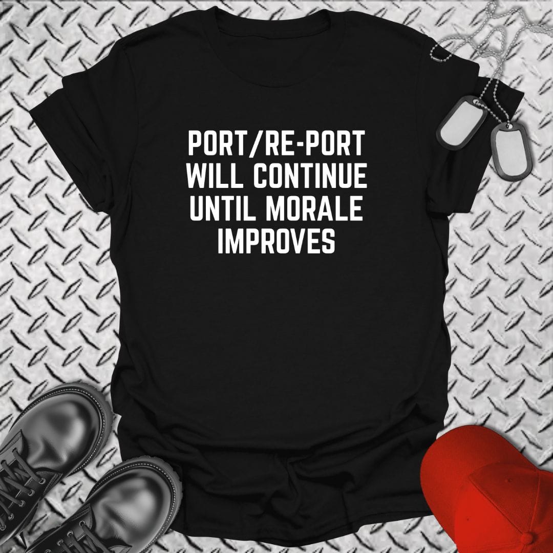 NavyHumor Everyday Tee Black / S Port/Re-Port Will Continue
