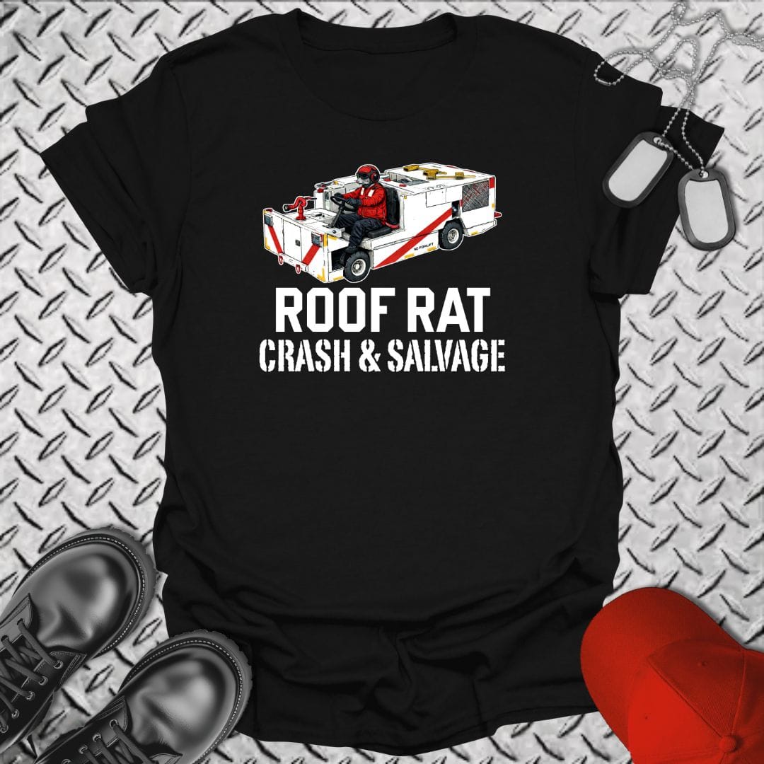 NavyHumor Everyday Tee Black / S Red Roof Rat - P25 Fire Truck