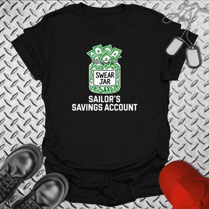 NavyHumor Everyday Tee Black / S Sailor's Savings Account