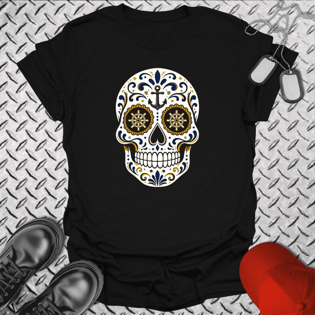 NavyHumor Everyday Tee Black / S Sailor Sugar Skull