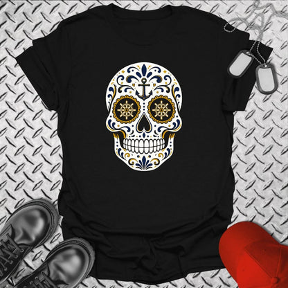 NavyHumor Everyday Tee Black / S Sailor Sugar Skull