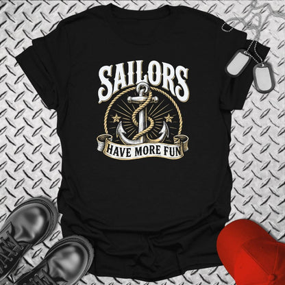 NavyHumor Everyday Tee Black / S Sailors Have More Fun
