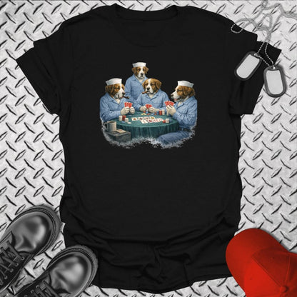NavyHumor Everyday Tee Black / S Salty Dogs Poker