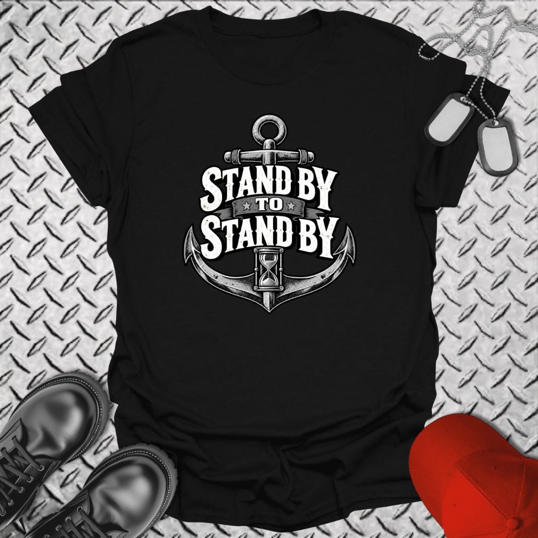 NavyHumor Everyday Tee Black / S Stand By To Stand By