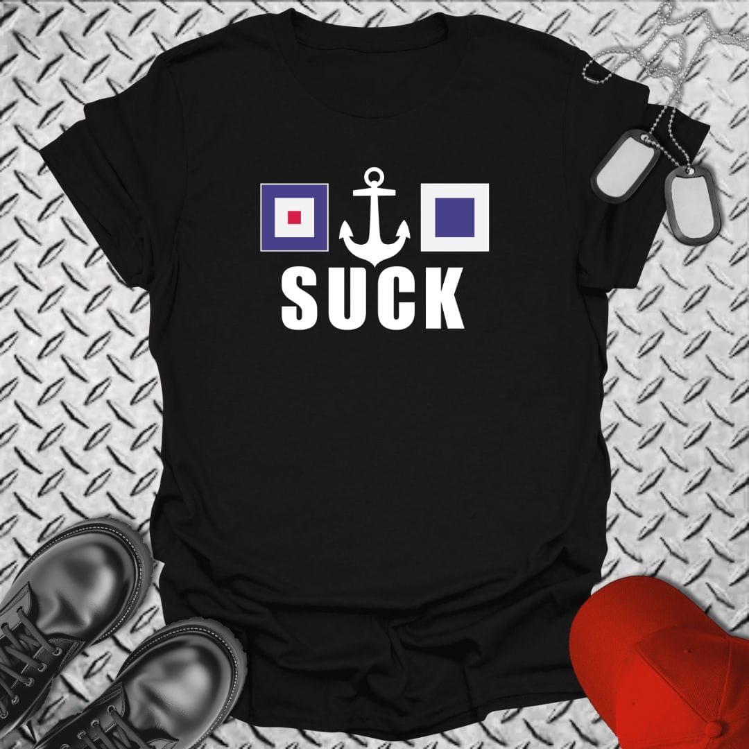 NavyHumor Everyday Tee Black / S W(anchor)S Suck