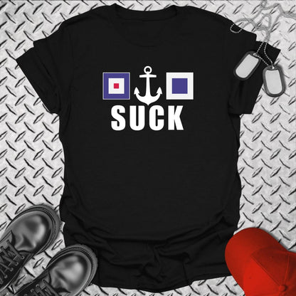 NavyHumor Everyday Tee Black / S W(anchor)S Suck