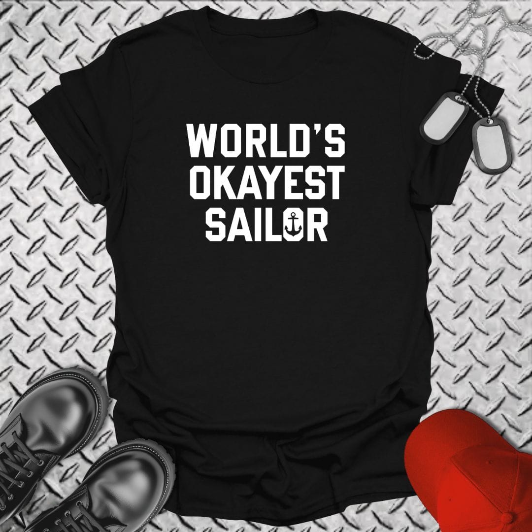 NavyHumor Everyday Tee Black / S World's Okayest Sailor