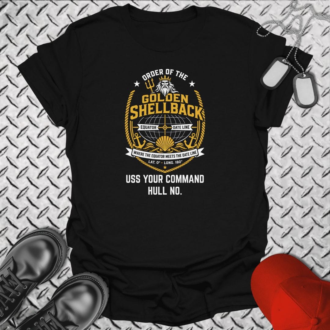 NavyHumor Everyday Tee Black / S "Your Command" Golden Shellback