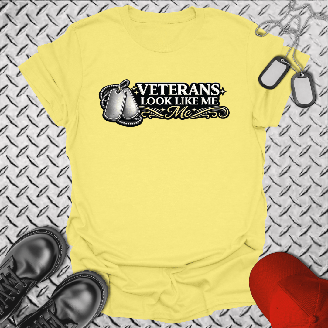 NavyHumor Everyday Tee Cornsilk / S Veterans Look Like Me
