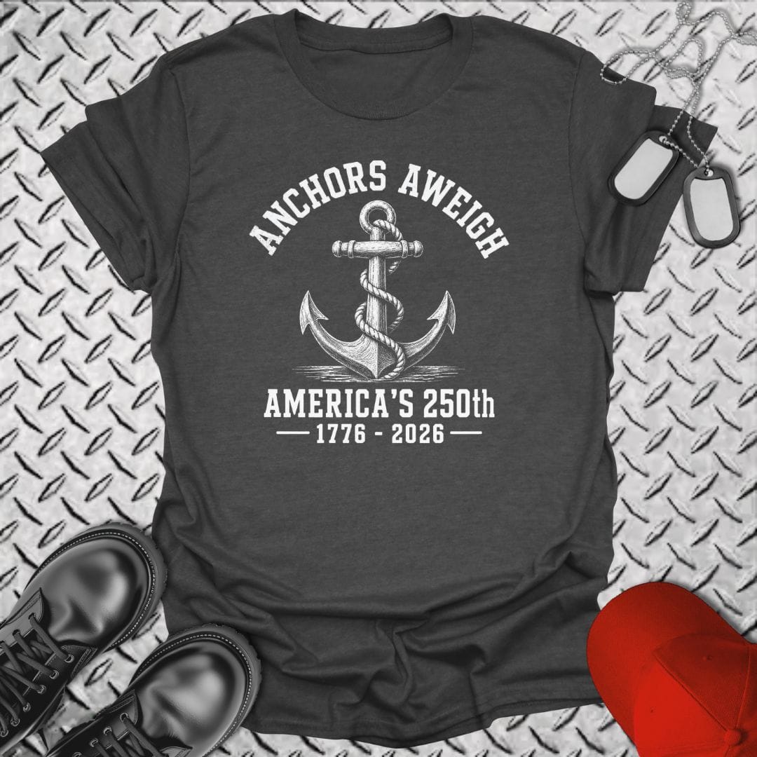 NavyHumor Everyday Tee Dark Heather / S Anchors Aweigh 250th