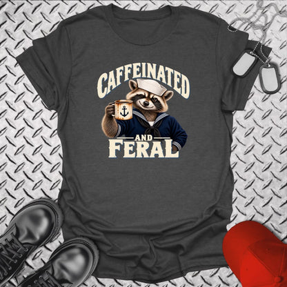 NavyHumor Everyday Tee Dark Heather / S Caffeinated and Feral