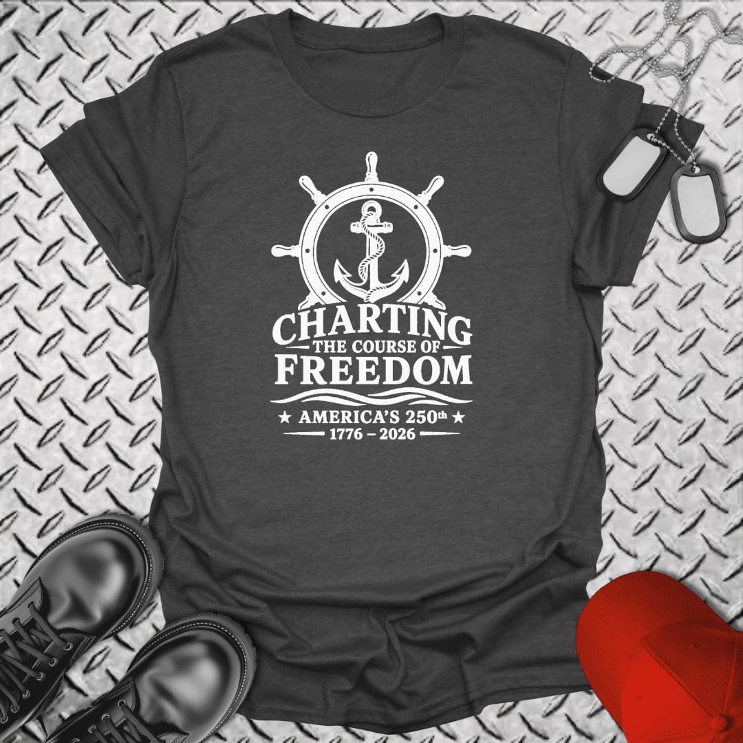 NavyHumor Everyday Tee Dark Heather / S Charting The Course Of Freedom 250th