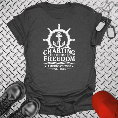 NavyHumor Everyday Tee Dark Heather / S Charting The Course Of Freedom 250th