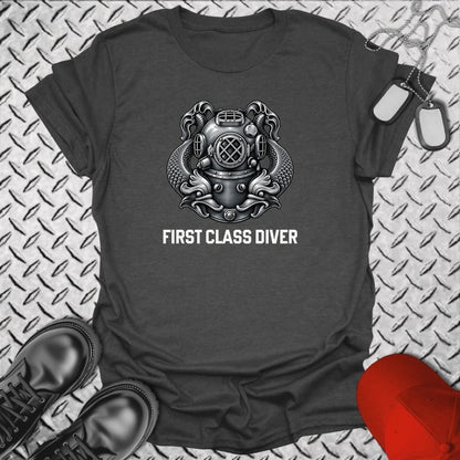 NavyHumor Everyday Tee Dark Heather / S First Class Diver