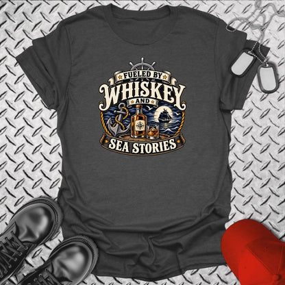 NavyHumor Everyday Tee Dark Heather / S Fueled By Whiskey And Sea Stories