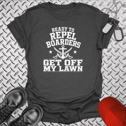 NavyHumor Everyday Tee Dark Heather / S Get Off My Lawn