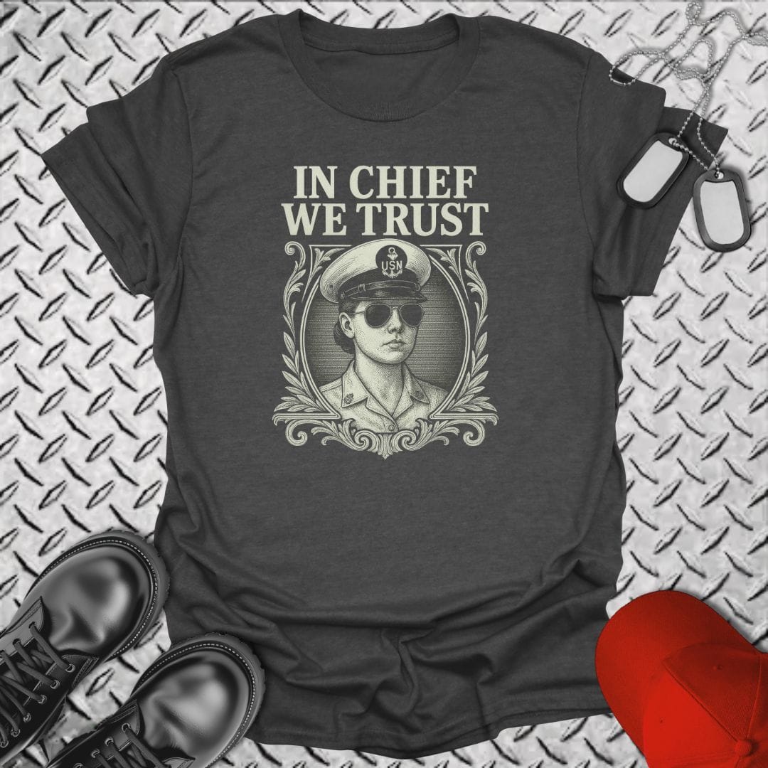 NavyHumor Everyday Tee Dark Heather / S In Chief We Trust - Female