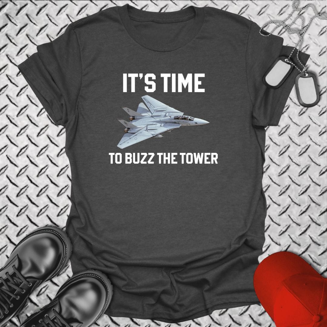 NavyHumor Everyday Tee Dark Heather / S It's Time To Buzz The Tower