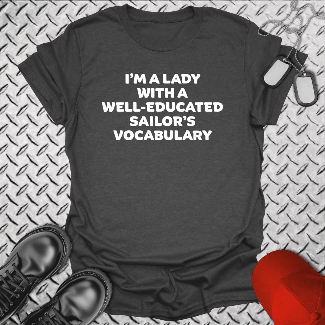 NavyHumor Everyday Tee Dark Heather / S Lady Sailor Vocabulary