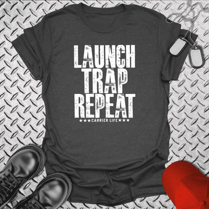 NavyHumor Everyday Tee Dark Heather / S Launch Trap Repeat