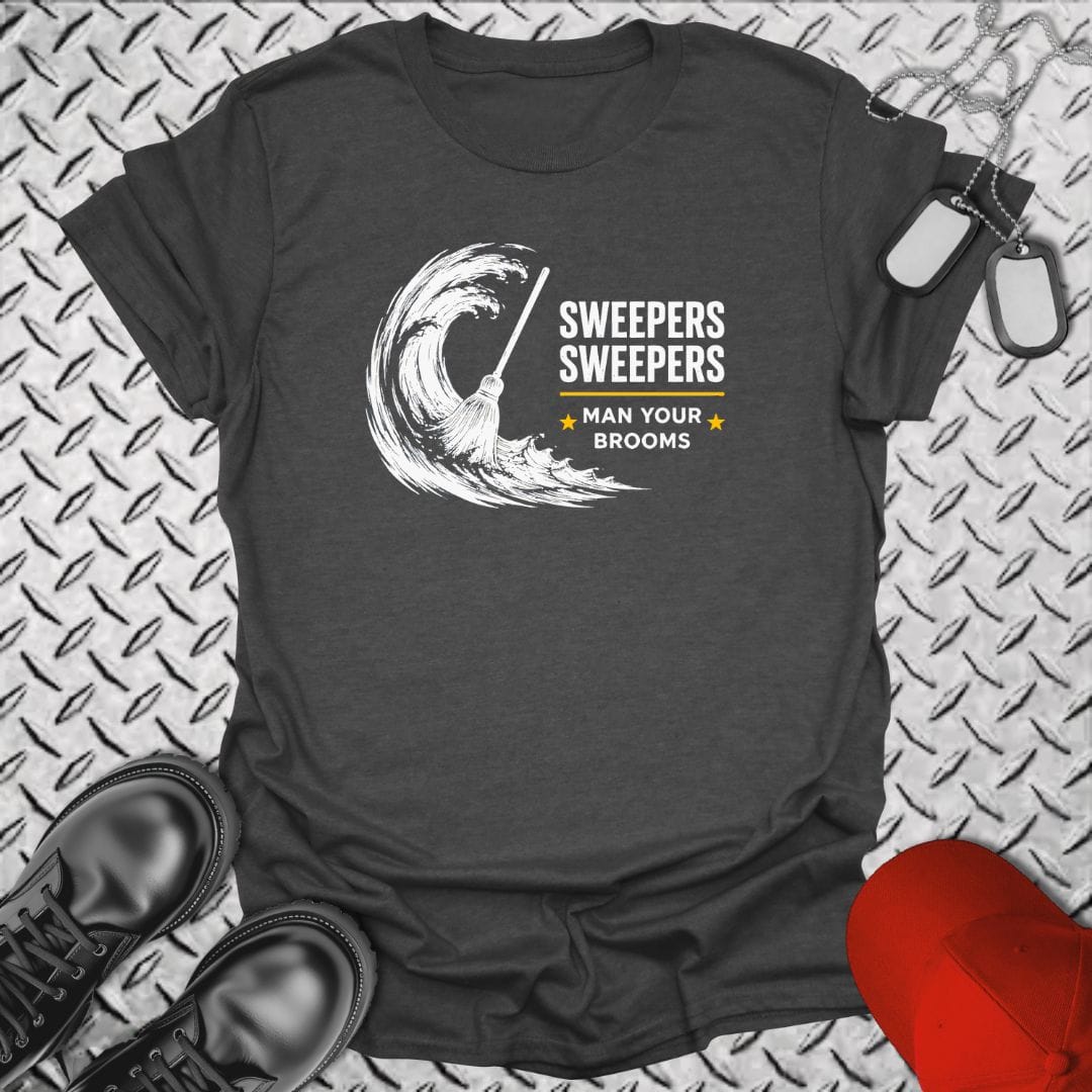 NavyHumor Everyday Tee Dark Heather / S Man Your Brooms
