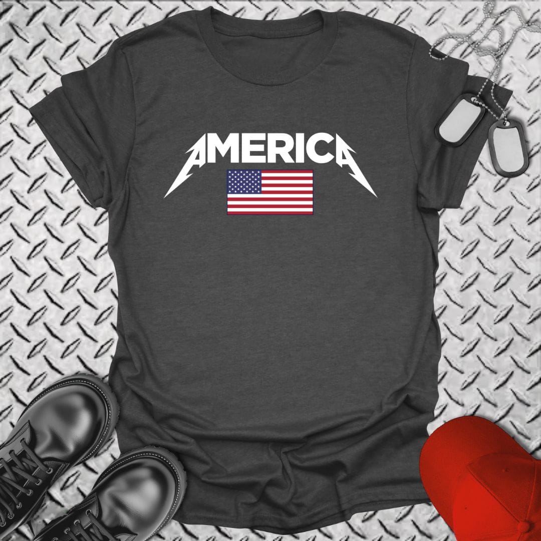 NavyHumor Everyday Tee Dark Heather / S Metal Merica