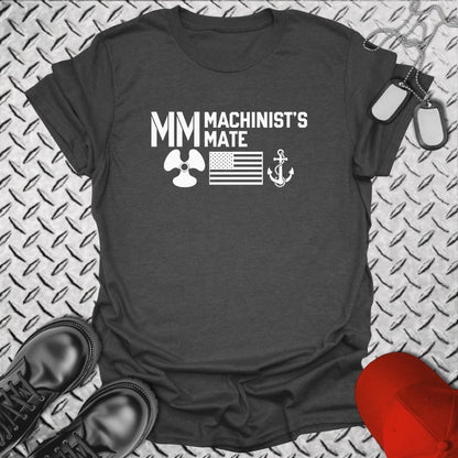 NavyHumor Everyday Tee Dark Heather / S MM - Flag & Anchor