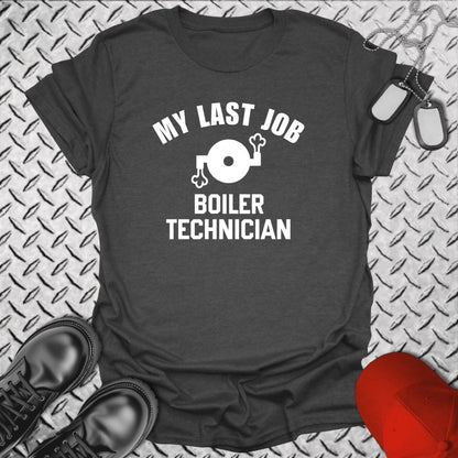 NavyHumor Everyday Tee Dark Heather / S My Last Job - Boiler Technician