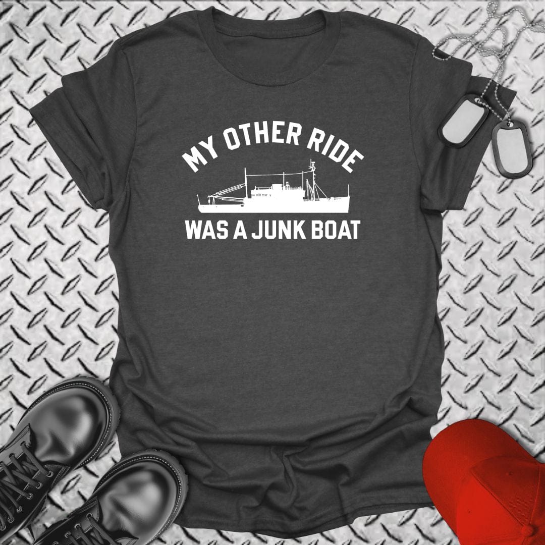 NavyHumor Everyday Tee Dark Heather / S My Other Ride Was A Junk Boat