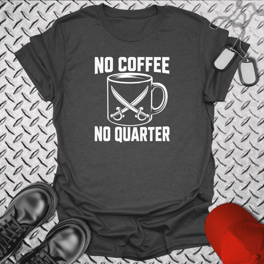 NavyHumor Everyday Tee Dark Heather / S No Coffee, No Quarter