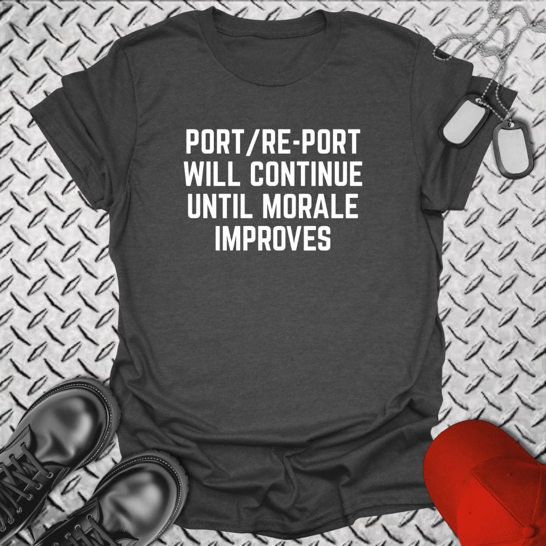 NavyHumor Everyday Tee Dark Heather / S Port/Re-Port Will Continue