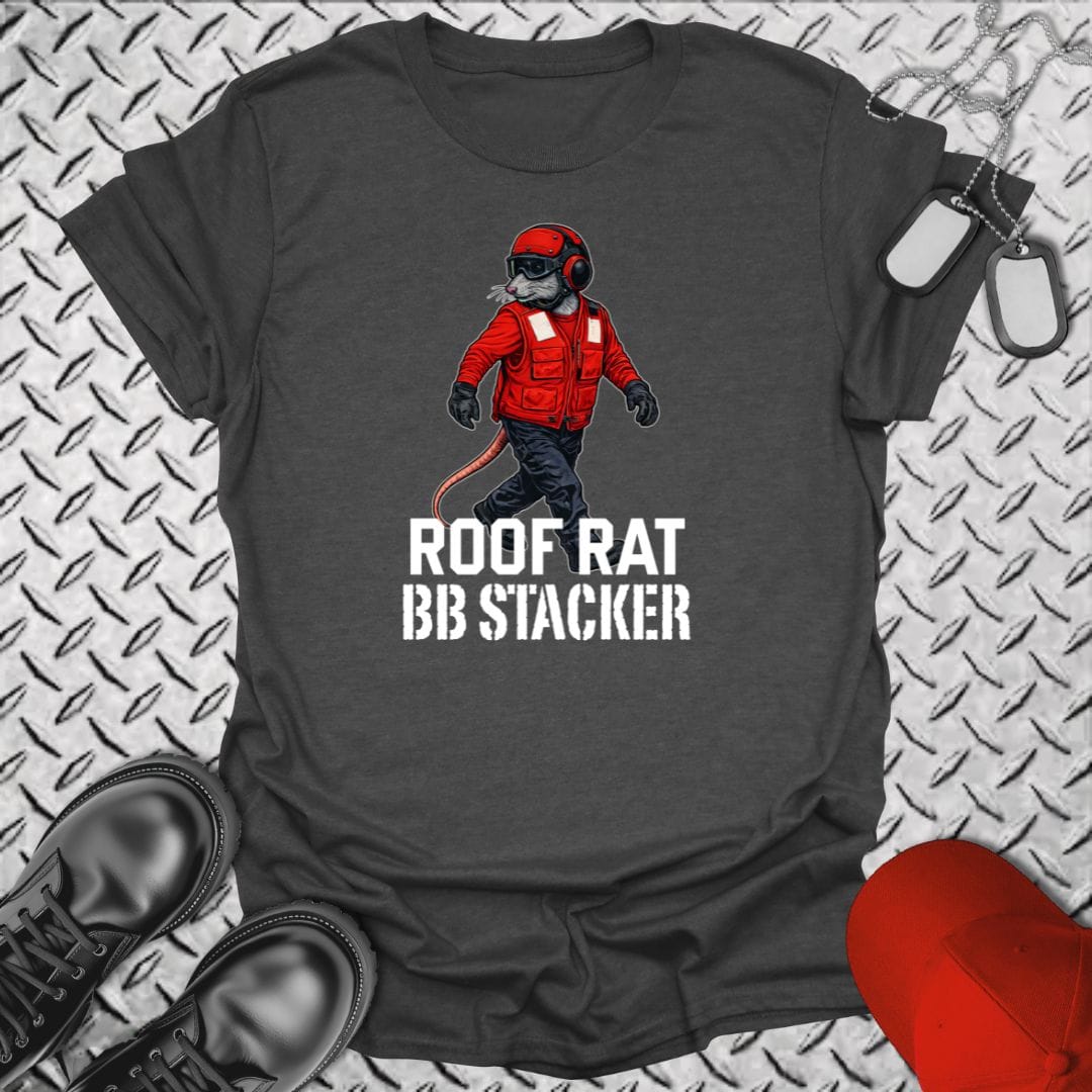 NavyHumor Everyday Tee Dark Heather / S Red Roof Rat - BB Stacker