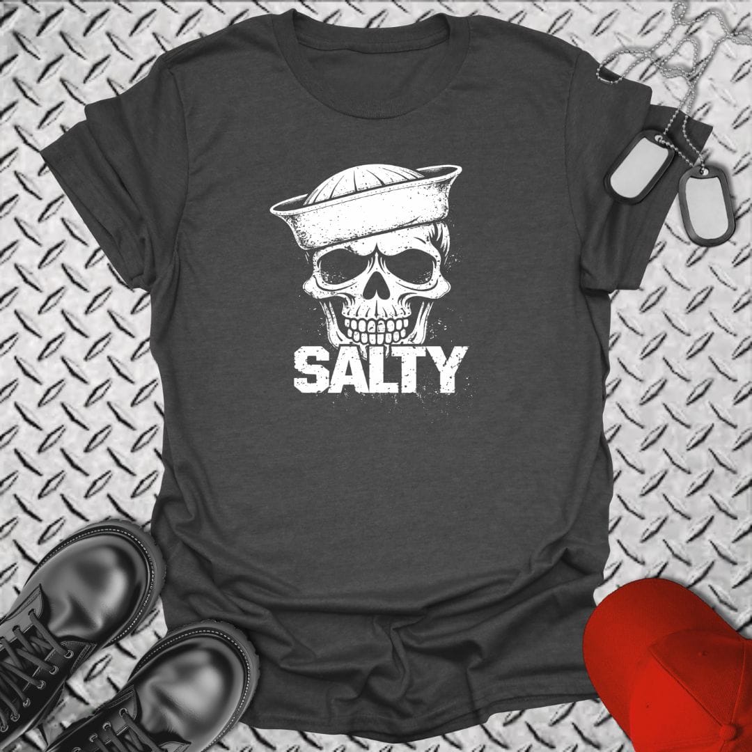 NavyHumor Everyday Tee Dark Heather / S Salty Skull