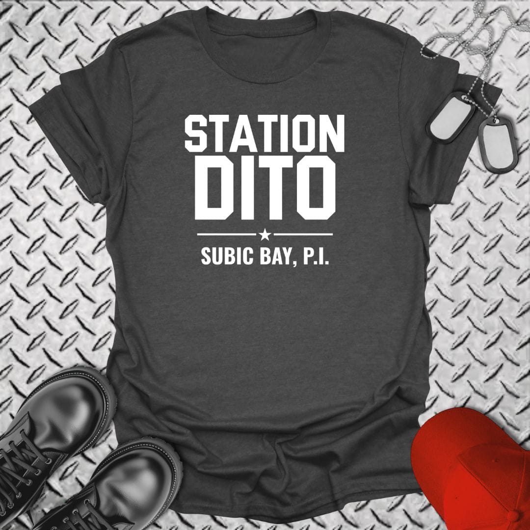 NavyHumor Everyday Tee Dark Heather / S Station Dito - Subic Bay