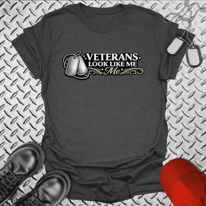 NavyHumor Everyday Tee Dark Heather / S Veterans Look Like Me