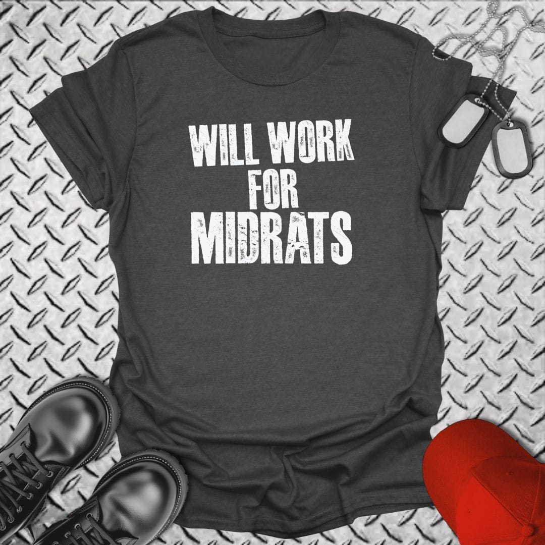 NavyHumor Everyday Tee Dark Heather / S Will Work For Midrats
