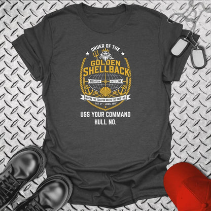 NavyHumor Everyday Tee Dark Heather / S "Your Command" Golden Shellback