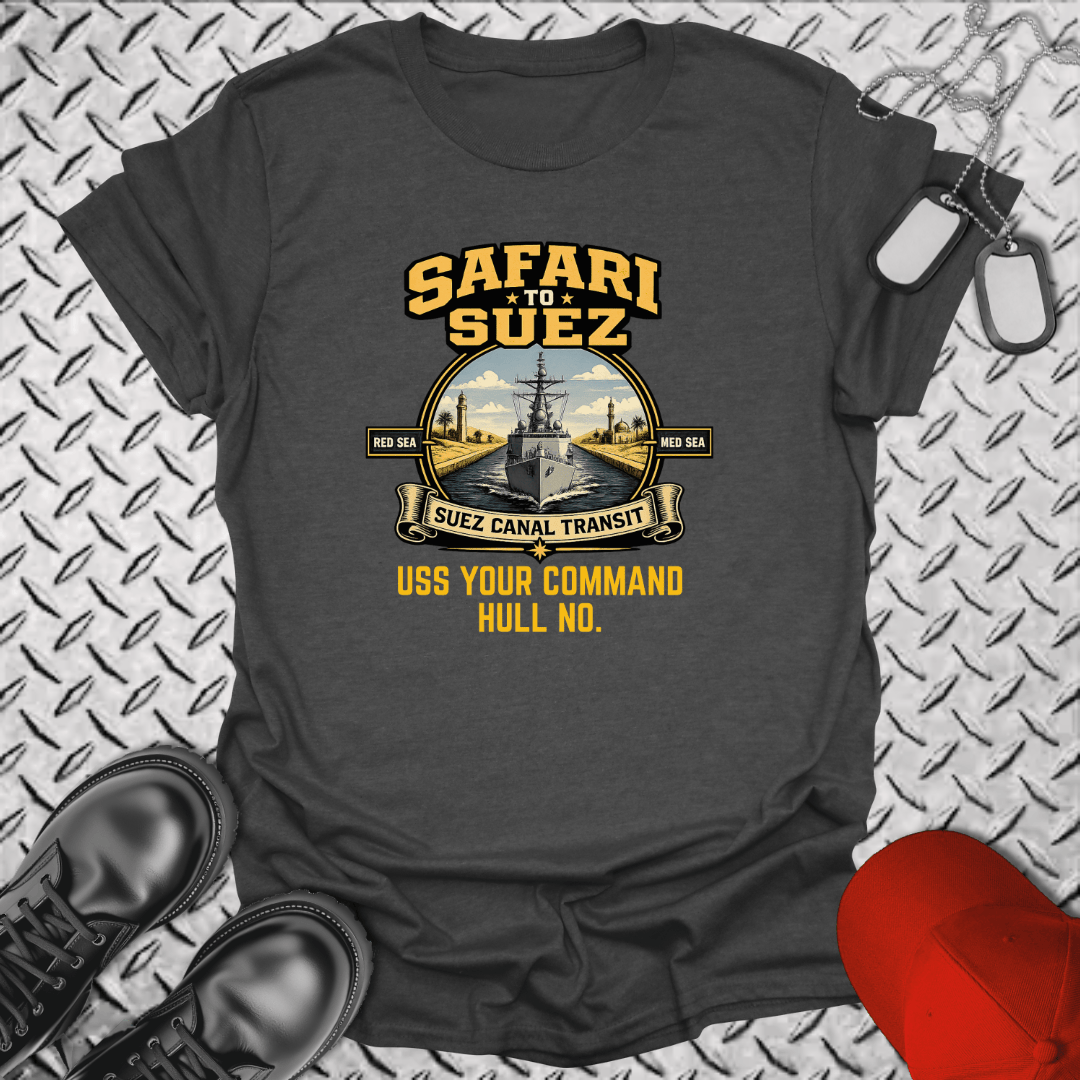 NavyHumor Everyday Tee Dark Heather / S "Your Command" Suez Canal Transit
