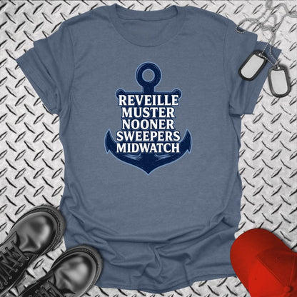 NavyHumor Everyday Tee Heather Indigo / S A Sailor's Day
