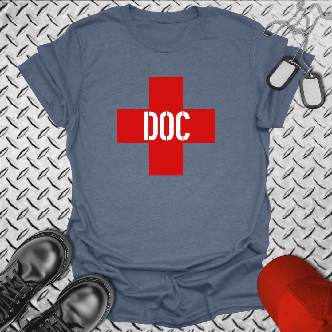 NavyHumor Everyday Tee Heather Indigo / S DOC - HM Corpsman