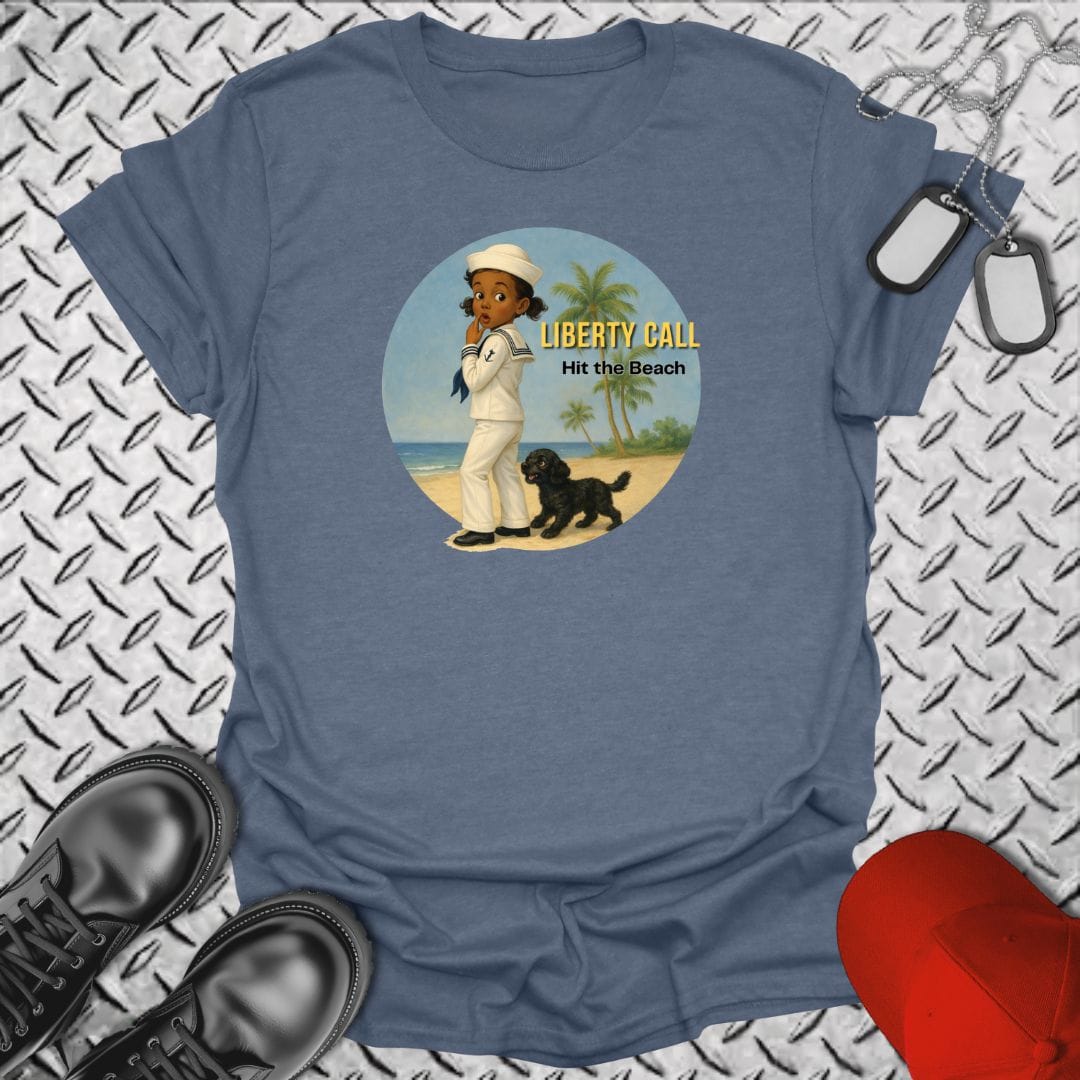 NavyHumor Everyday Tee Heather Indigo / S Liberty Girl