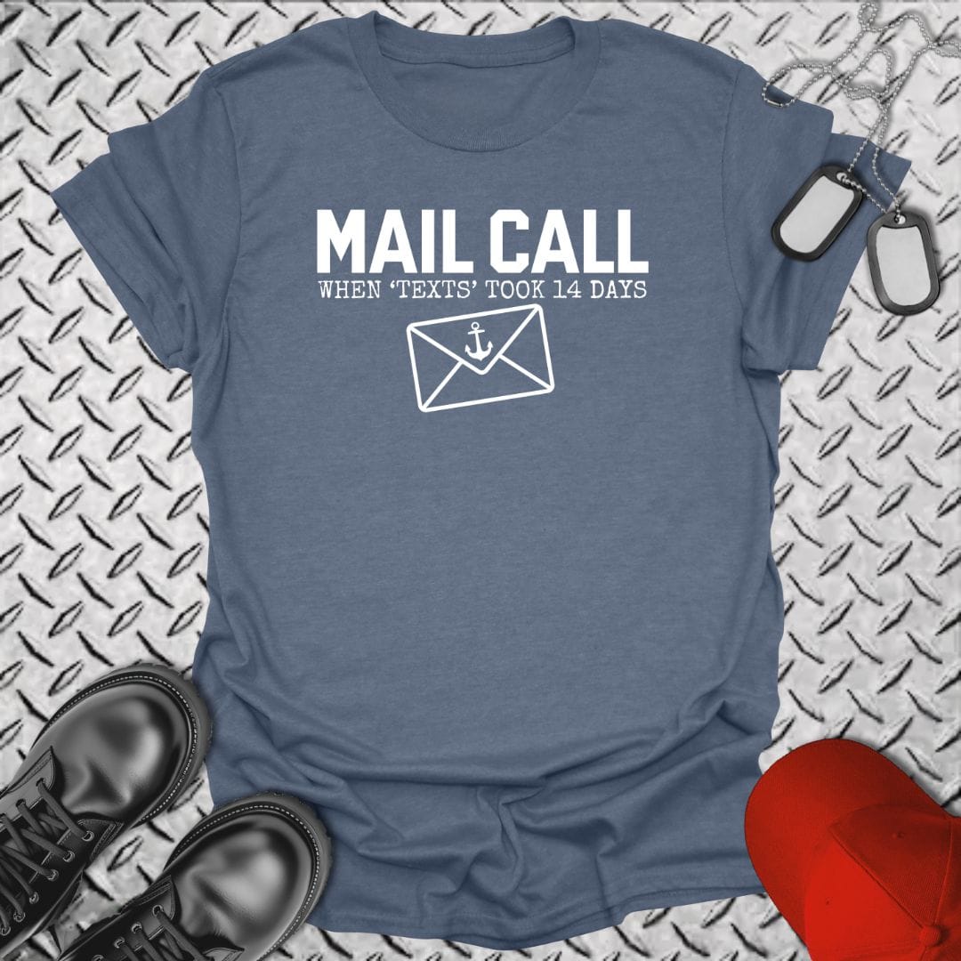 NavyHumor Everyday Tee Heather Indigo / S Mail Call