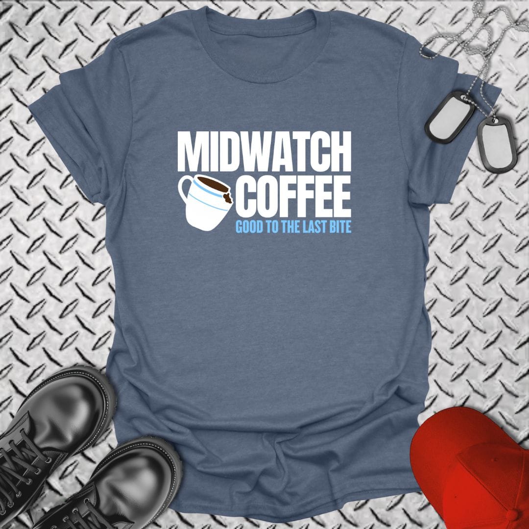 NavyHumor Everyday Tee Heather Indigo / S Midwatch Coffee - Good to the Last Bite