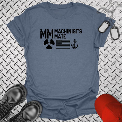 NavyHumor Everyday Tee Heather Indigo / S MM - Flag & Anchor