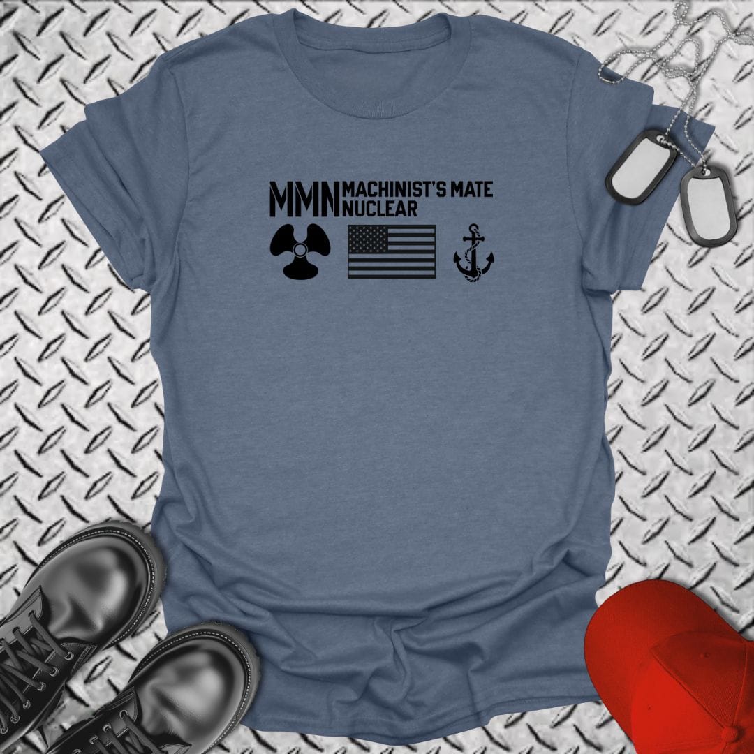 NavyHumor Everyday Tee Heather Indigo / S MMN - Flag & Anchor