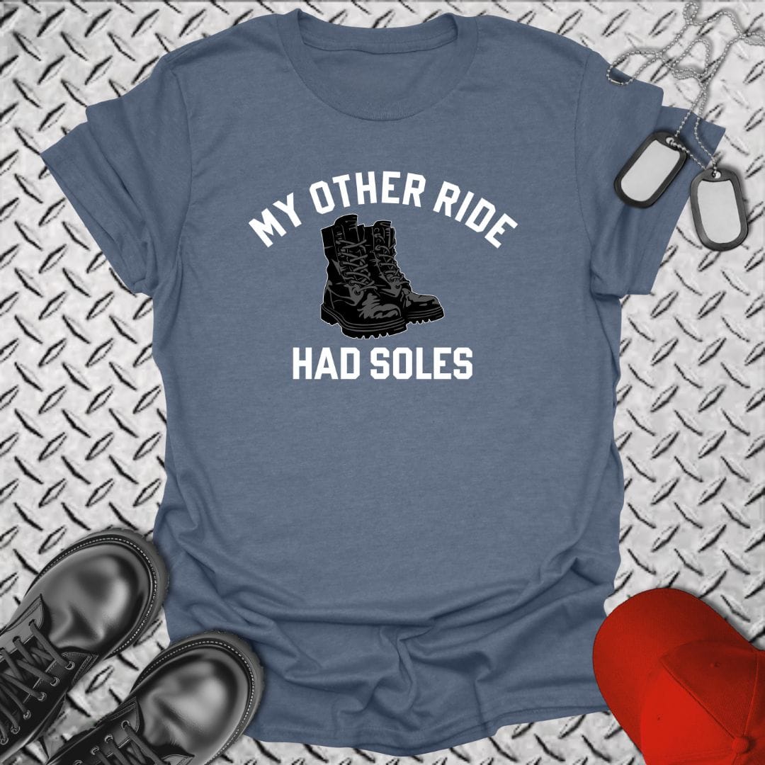 NavyHumor Everyday Tee Heather Indigo / S My Other Ride Had Soles