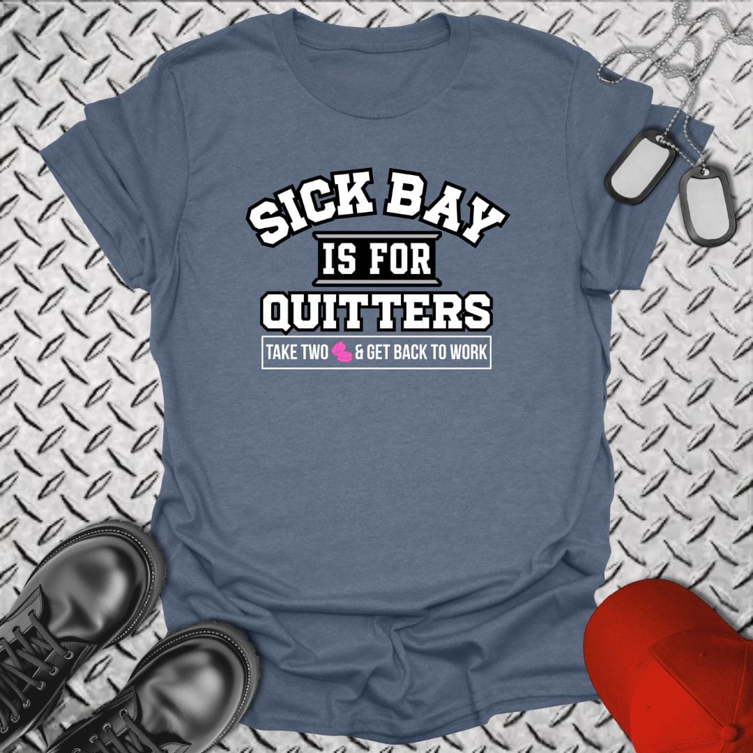 NavyHumor Everyday Tee Heather Indigo / S Sick Bay Is For Quitters