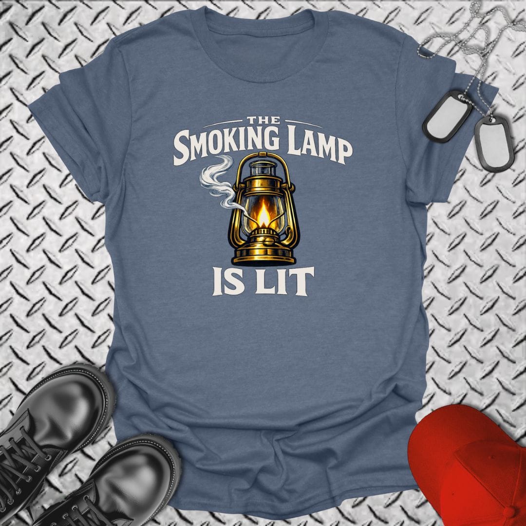NavyHumor Everyday Tee Heather Indigo / S The Smoking Lamp Is Lit