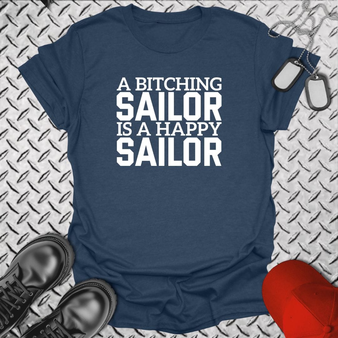 NavyHumor Everyday Tee Heather Navy / S A Bitching Sailor